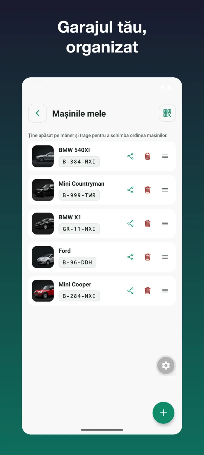 BAPP Auto: lista mașinilor